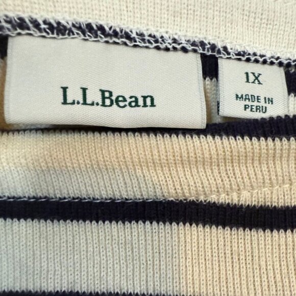 L.L.Bean Women’s Striped Knit Top – Size 1X - Picture 3 of 6